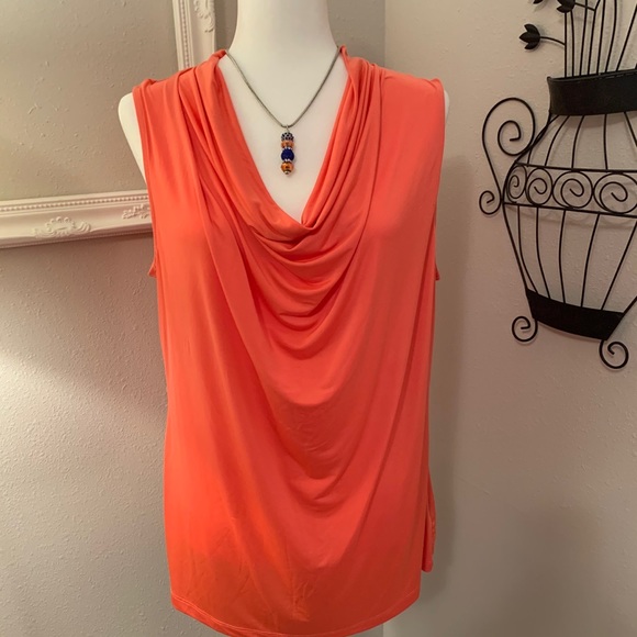 Worthington Tops - WORTHINGTON - Sleeveless Cowl Drape Blouse - XL
